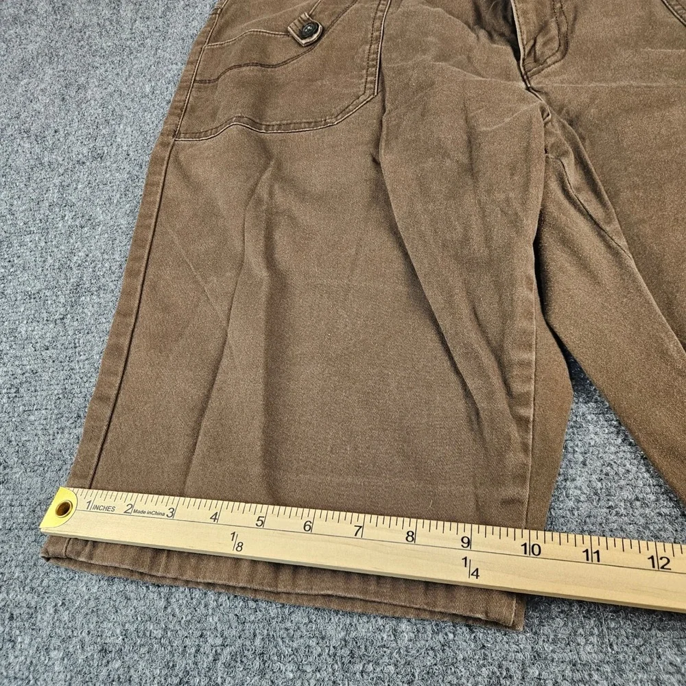 Charter Club Pant Shop Brown Cotton Stretch Utility Shorts‎ Womens Size 18 R